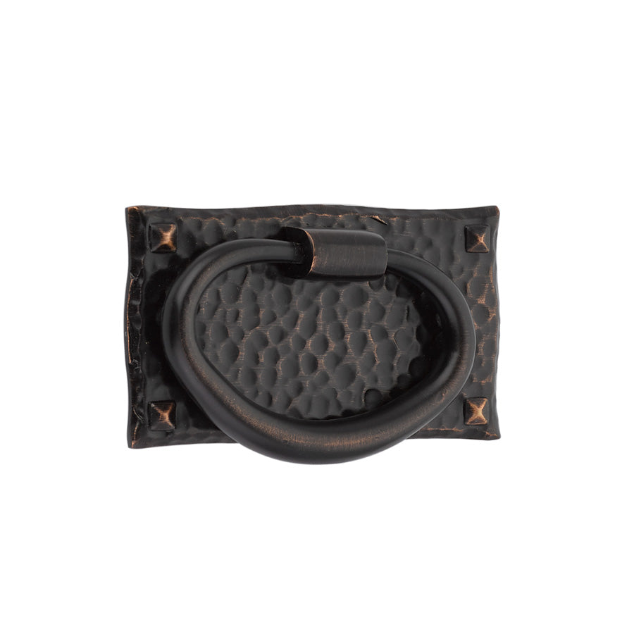Emtek - Hardware - Hammered Oval Pull - Satin Nickel - Union Lighting & Décor