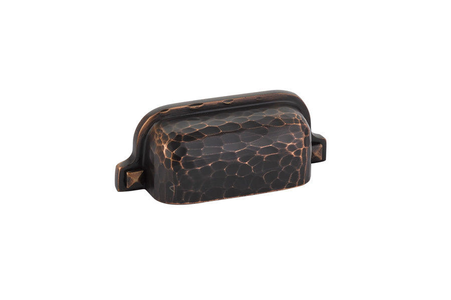 Emtek - Hardware - Hammered Bin Pull - Satin Nickel - Union Lighting & Décor